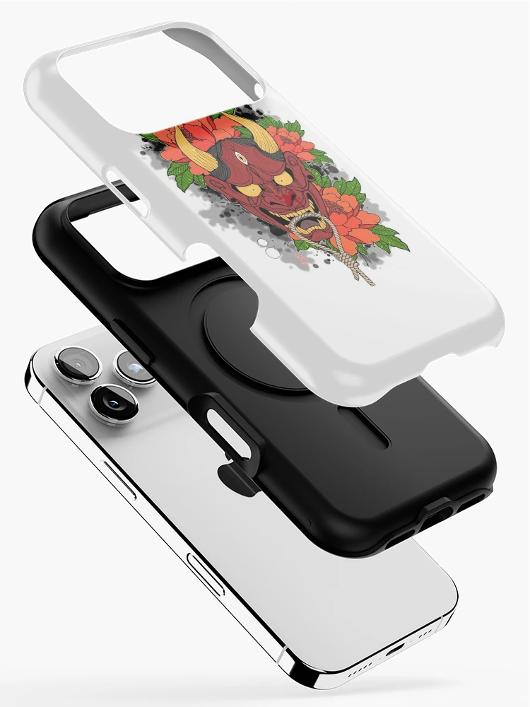 Thumbnail 2 of 4, iPhone Case, Oni Mask Tattoo designed and sold by Rabbid--Rabbit.