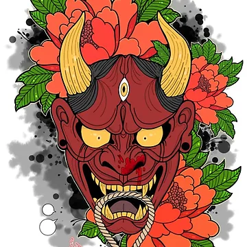 Artwork thumbnail, Oni Mask Tattoo by Rabbid--Rabbit