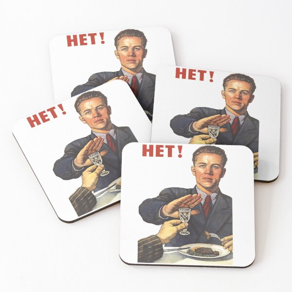 Item preview, Soviet poster Soviet Propoganda Anti-alcohol NET HET NO NYET White background designed and sold by ArtFay.