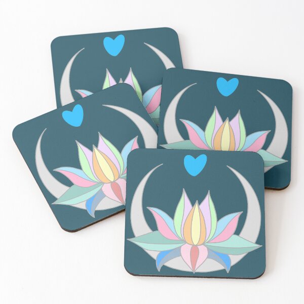 Item preview, LOTUS, MOON AND HEART FLOWER designed and sold by OlenaBeckett.