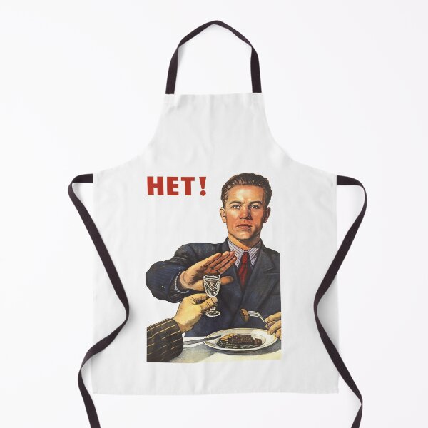 Item preview, Soviet poster Soviet Propoganda Anti-alcohol NET HET NO NYET White background designed and sold by ArtFay.