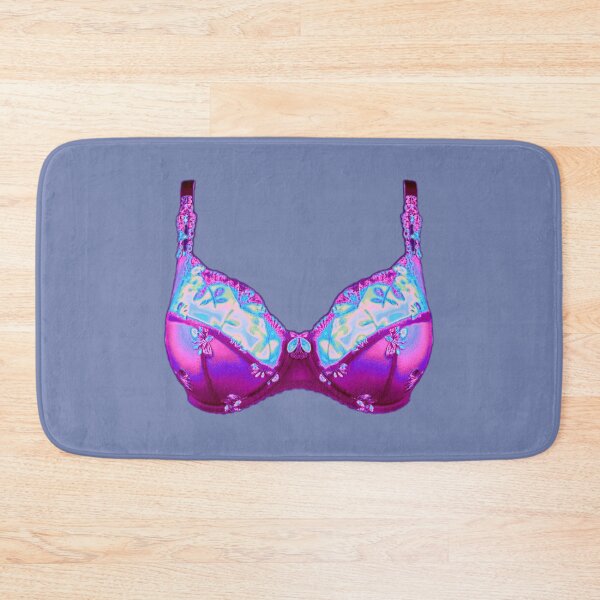 Item preview, Magenta and ice blue floral lace bra  designed and sold by dinaaaaaah.