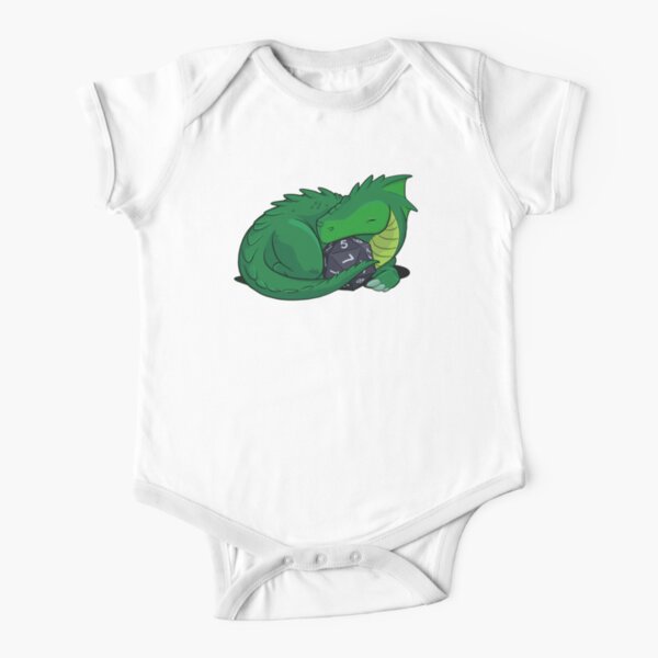 D20 Green Dragon Short Sleeve Baby One-Piece