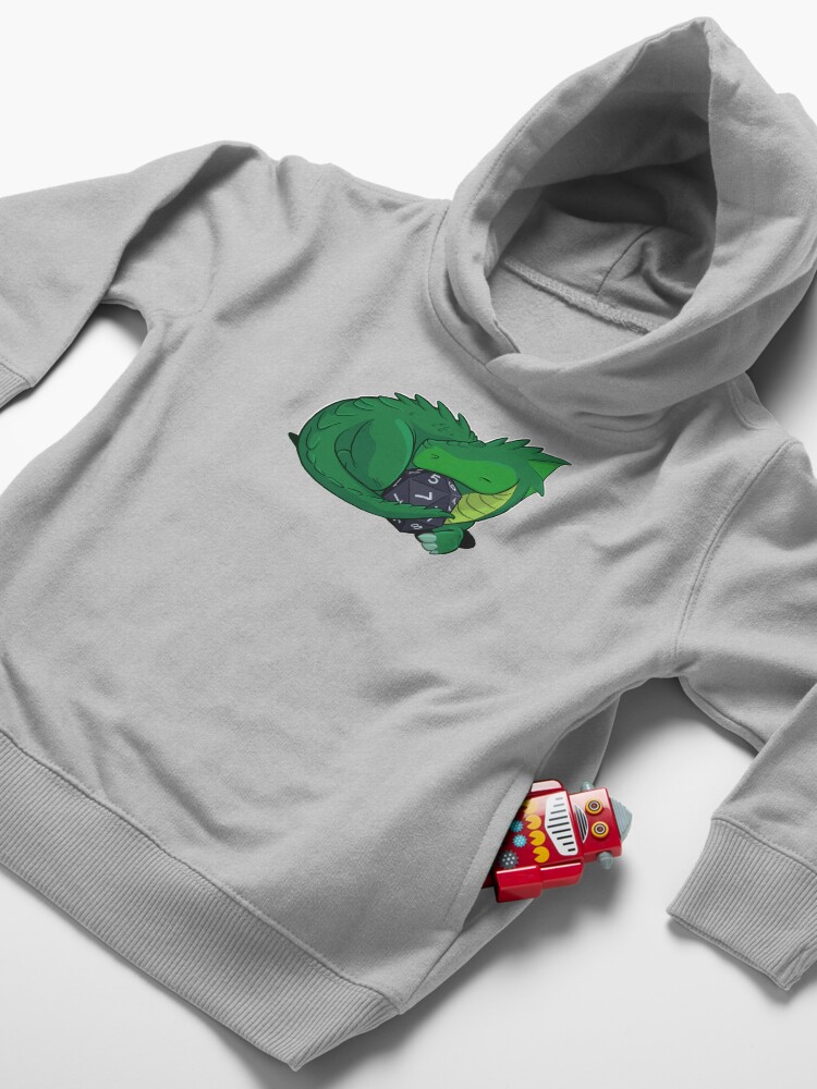 Alternate view of D20 Green Dragon Toddler Pullover Hoodie