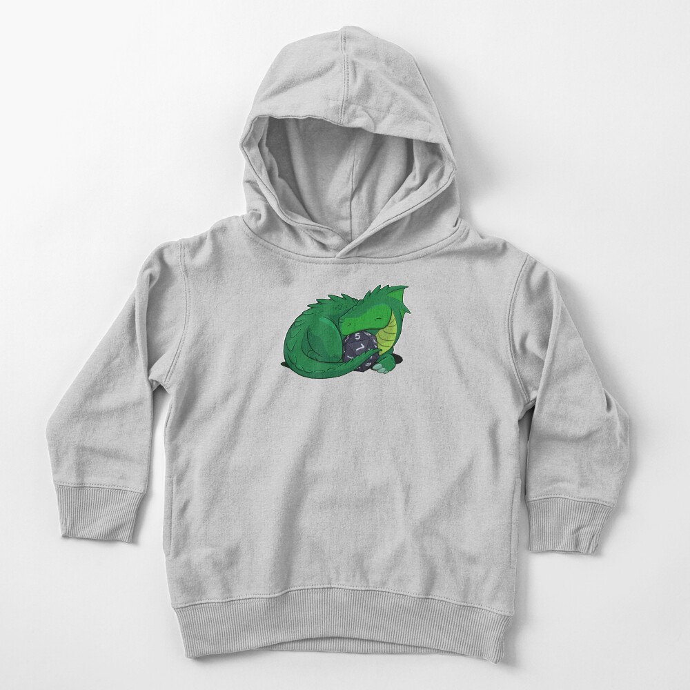 D20 Green Dragon Toddler Pullover Hoodie