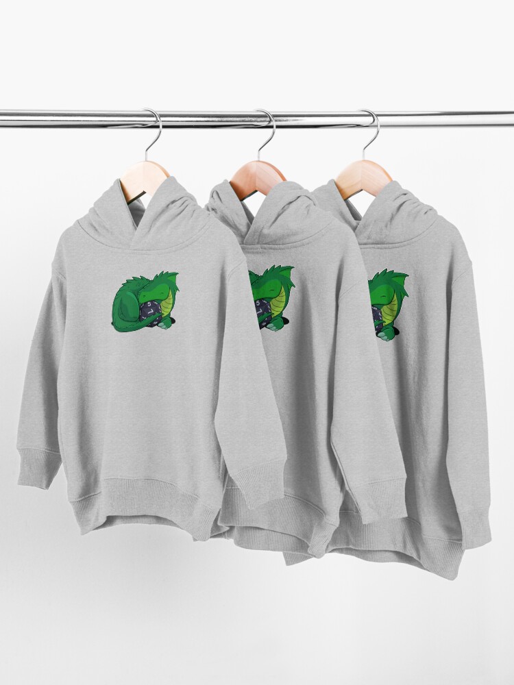 Alternate view of D20 Green Dragon Toddler Pullover Hoodie