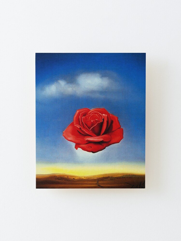 Alternate view of The Meditative Rose-Salvador Dali Mounted Print