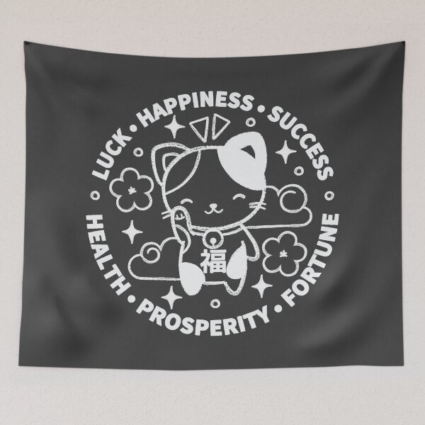 Item preview, Cute Maneki Neko for DARK color shirts designed and sold by LuYukari.