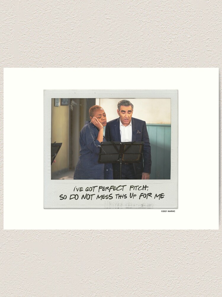 "Schitt's Creek Instant Photo Ronnie and Johnny Rose, I've Got Perfect Pitch" Art Print by