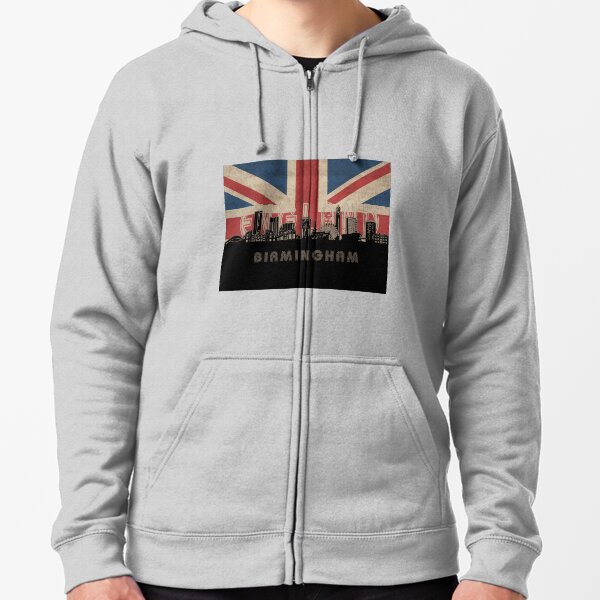 birmingham skyline flag Zipped Hoodie