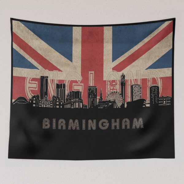 Item preview, birmingham skyline flag designed and sold by BekimART2.