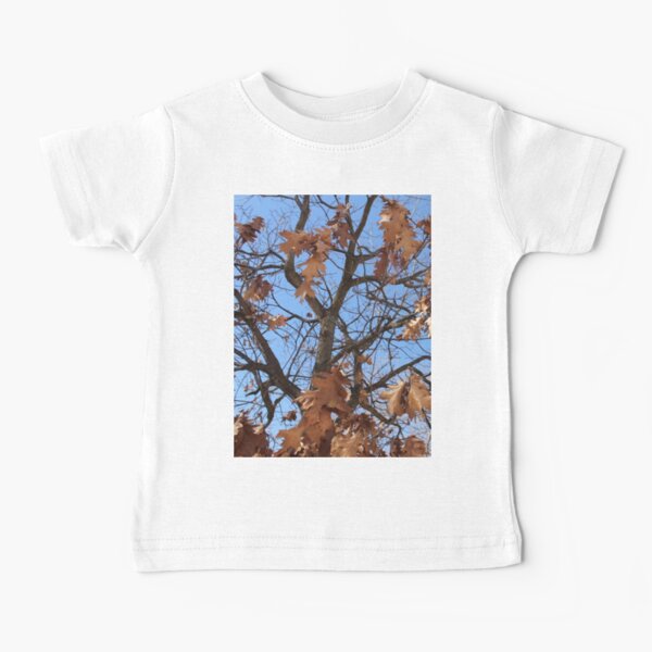 Dry autumn leaves on the tree Baby T-Shirt