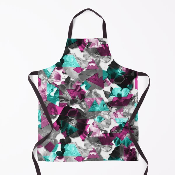 Item preview, Modern Fragmented Pattern - Large Roses - Pink Blue designed and sold by WickedRefined - Nicole Demereckis.