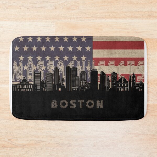 Item preview, boston skyline flag designed and sold by BekimART2.