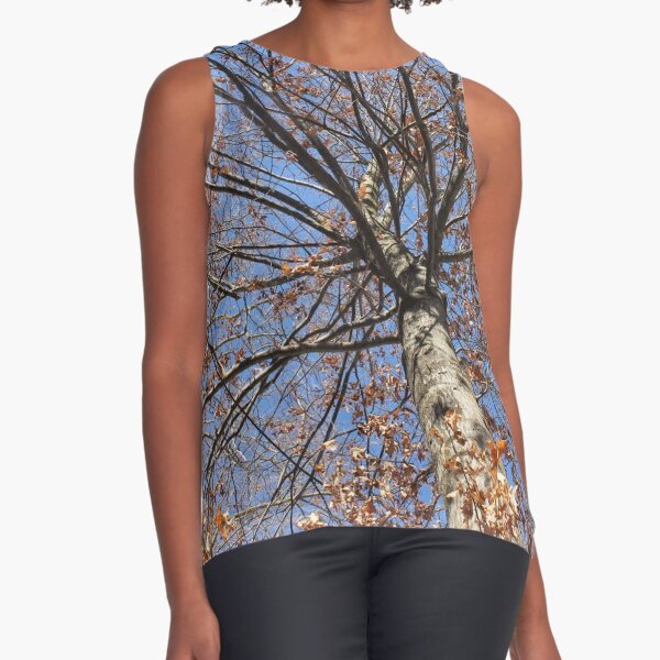 Dry autumn leaves on the tree Sleeveless Top