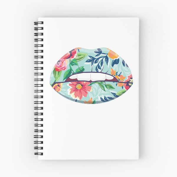 Item preview, Blue Floral Lips, Cute Kiss, Flower Lipstick designed and sold by ScarletCrownArt.