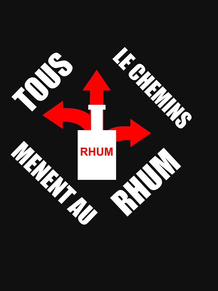 Discover Tous Les Chemins Mènent Au Rhum Cadeau Houmour T-Shirt