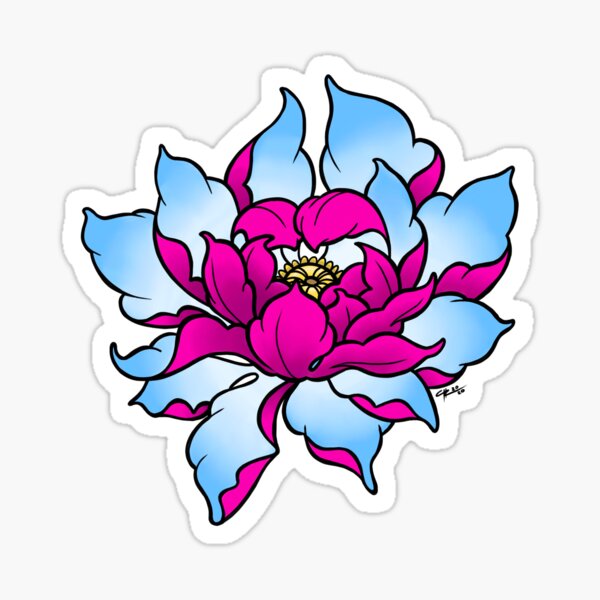 Raspberry Peony Zinger Sticker