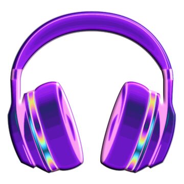 Artwork thumbnail, Dark Purple Holo Headphones by dinaaaaaah