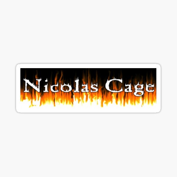 Item preview, "Nicolas Cage" Fun Joke sticker/Magnet designed and sold by mayabadali.