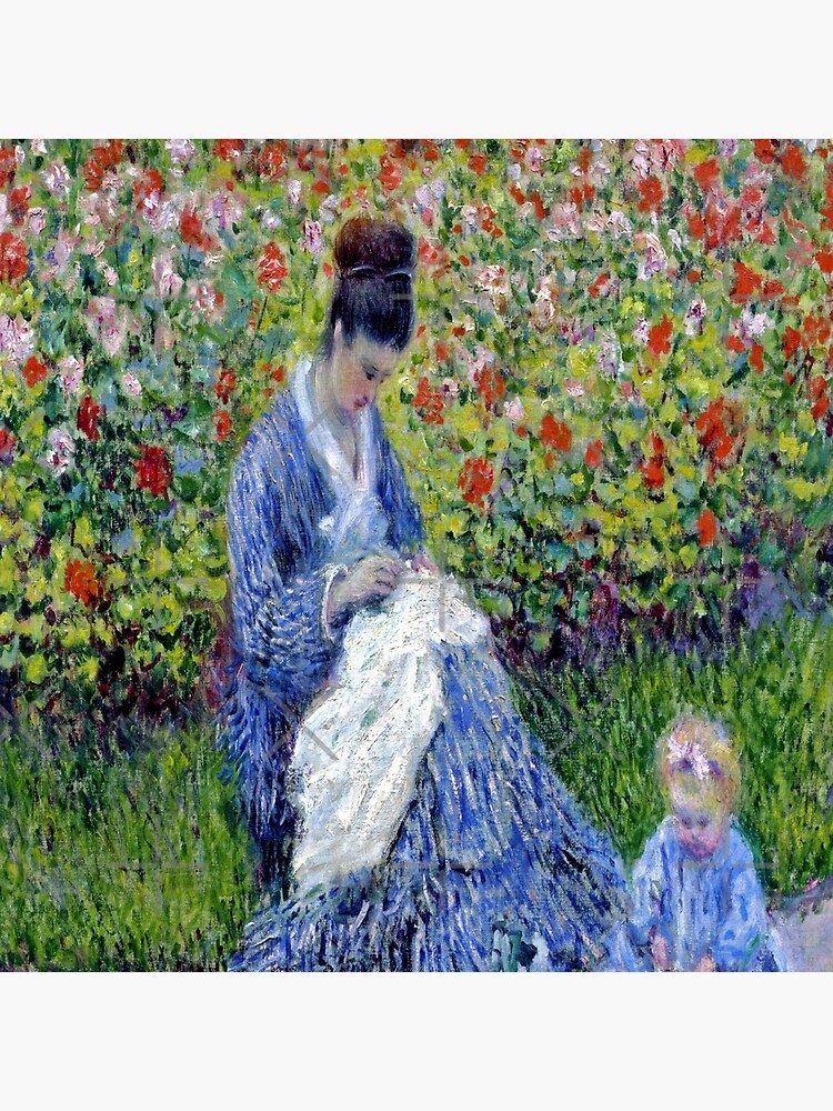 Camille Monet in the Garden at Argenteuil Tote Bag by Claude Monet