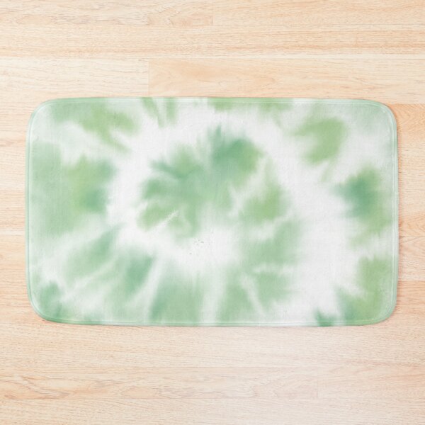 Mint green tie-dye Bath Mat