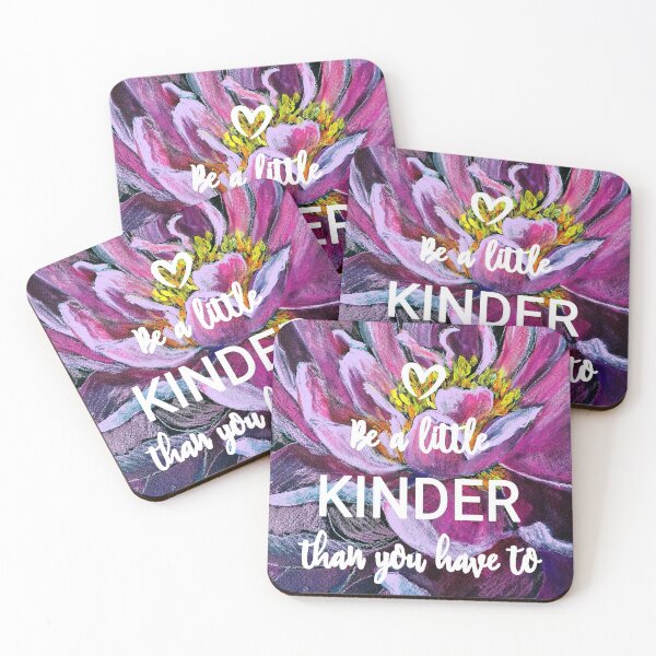 Item preview, Kindness motivational quote and pink peony on black designed and sold by orangerinka.