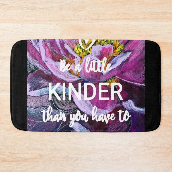 Item preview, Kindness motivational quote and pink peony on black designed and sold by orangerinka.