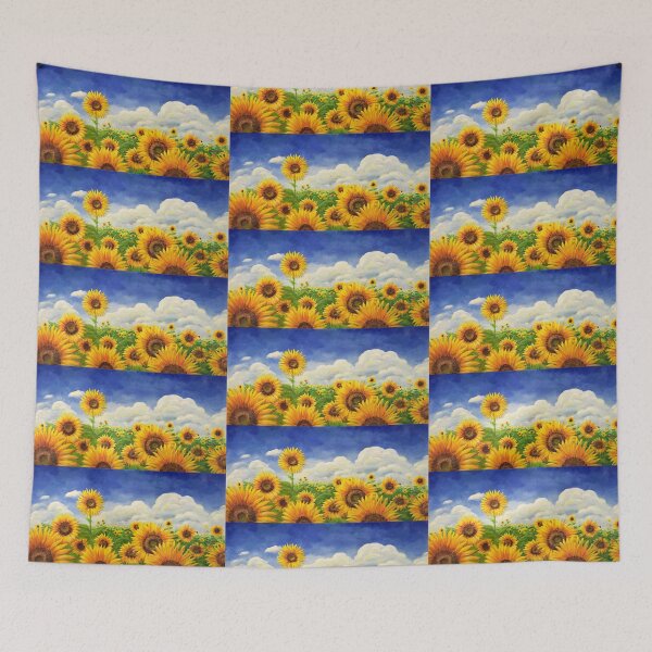 Item preview, Sun On Their Faces sunflower field designed and sold by Gale Whitman Studio.