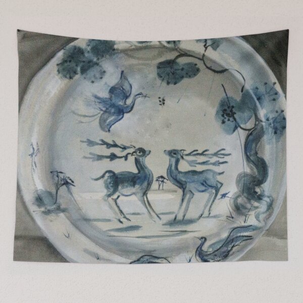 Item preview, China Deer Plate designed and sold by LucyMacQueen.