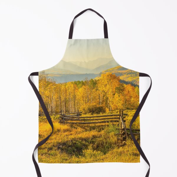 Item preview, Wooden Fence and Aspen Trees in Autumn designed and sold by ScienceSource.