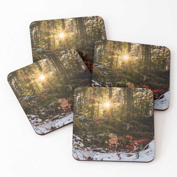Item preview, Winter sun through the trees designed and sold by habilephoto.