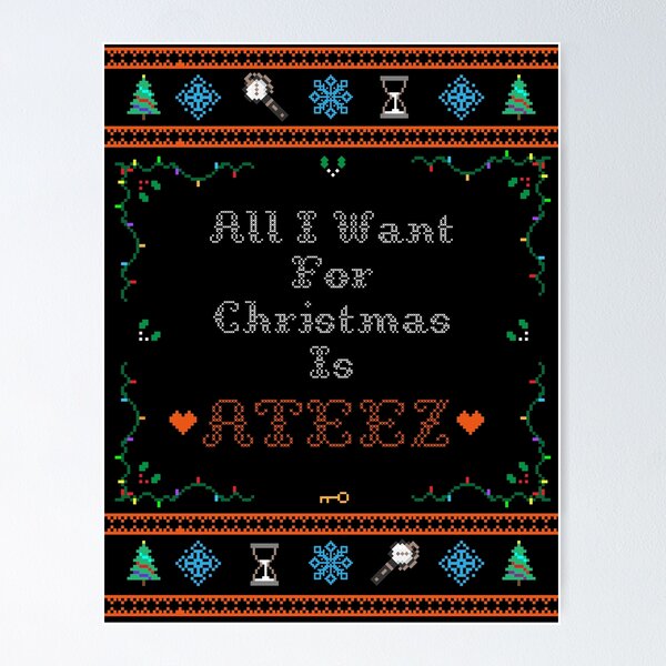 Artikelvorschau, Alles, was ich mir zu Weihnachten wünsche, ist ATEEZ entworfen und verkauft von << the ombre archive >>.