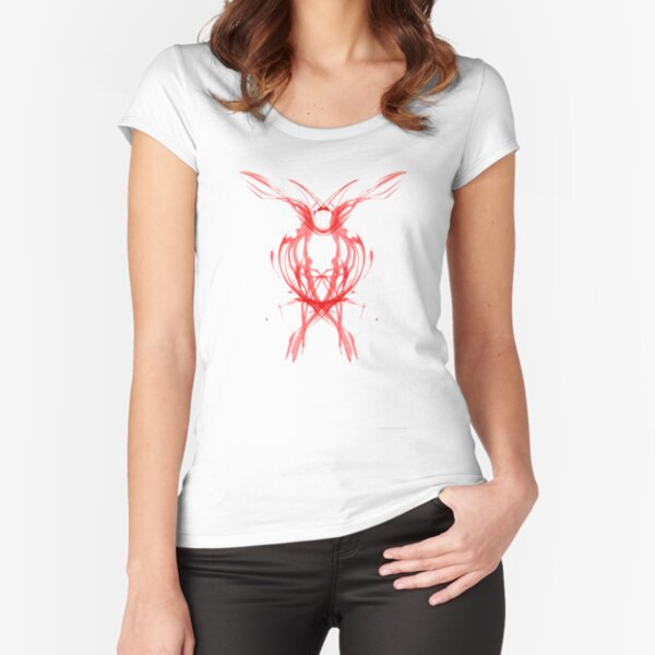 Red Fitted Scoop T-Shirt