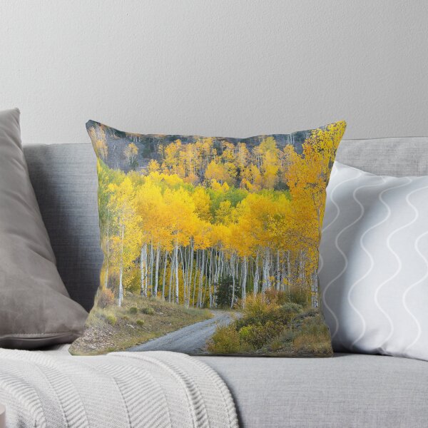 Item preview, Wooden Fence and Aspen Trees in Autumn designed and sold by ScienceSource.