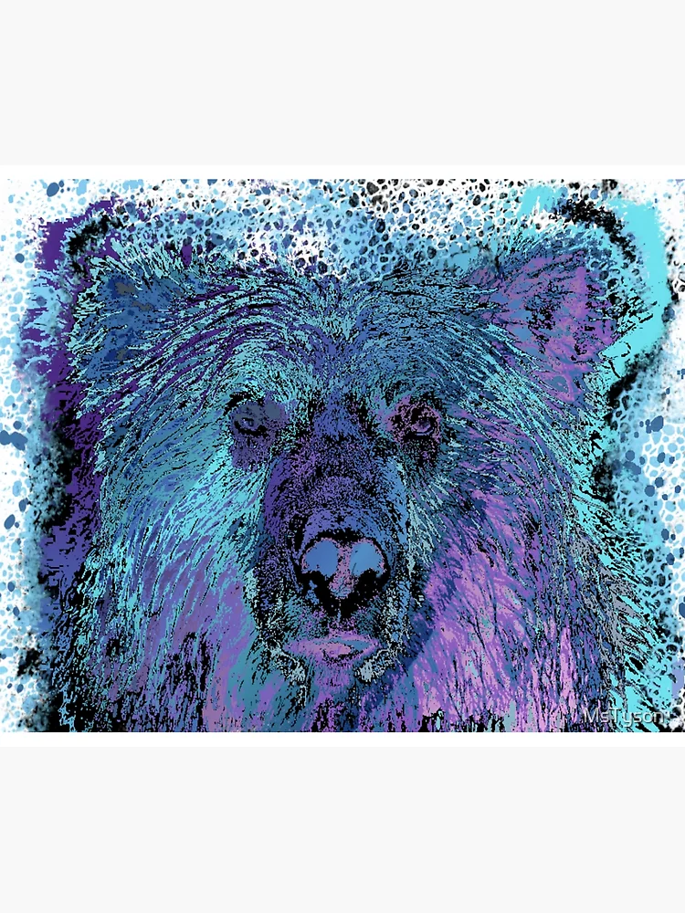 Thumbnail 6 of 6, Throw Blanket, bear gradient designed and sold by MsTyson.