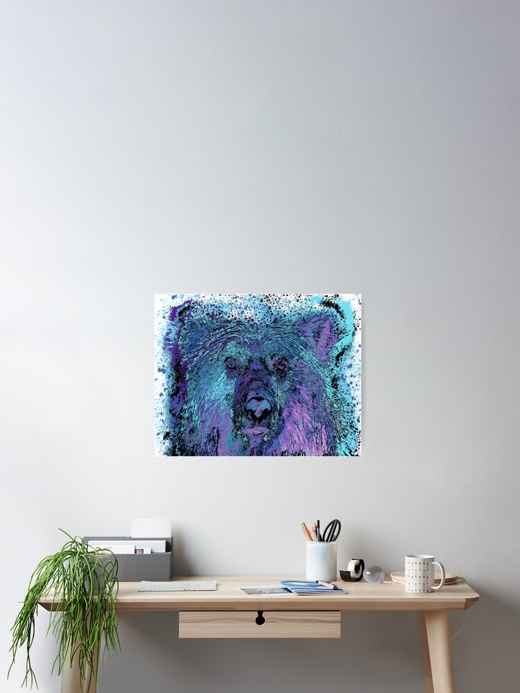 Thumbnail 2 of 3, Poster, bear gradient designed and sold by MsTyson.