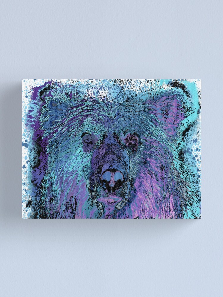 Thumbnail 1 of 3, Canvas Print, bear gradient designed and sold by MsTyson.