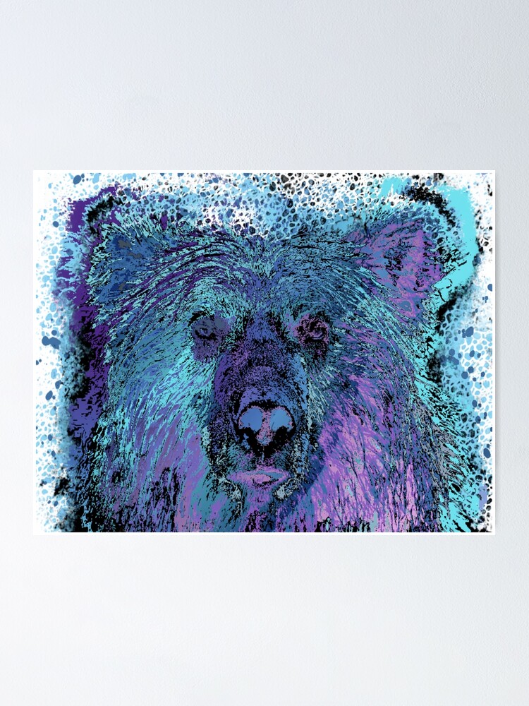 Thumbnail 1 of 3, Poster, bear gradient designed and sold by MsTyson.