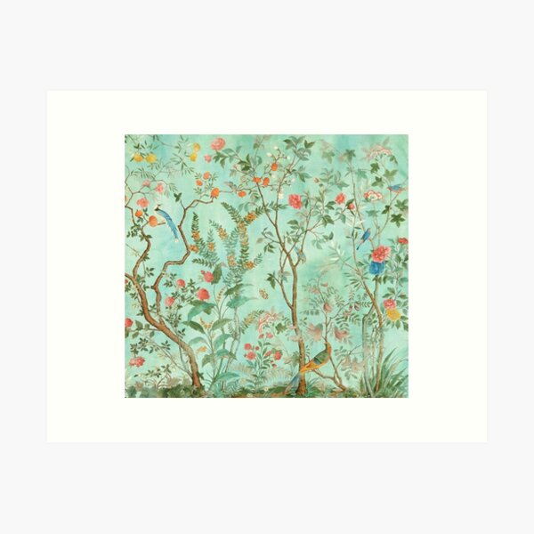 Item preview, Chinoiserie Wall Mural  designed and sold by Kristina  Sale.