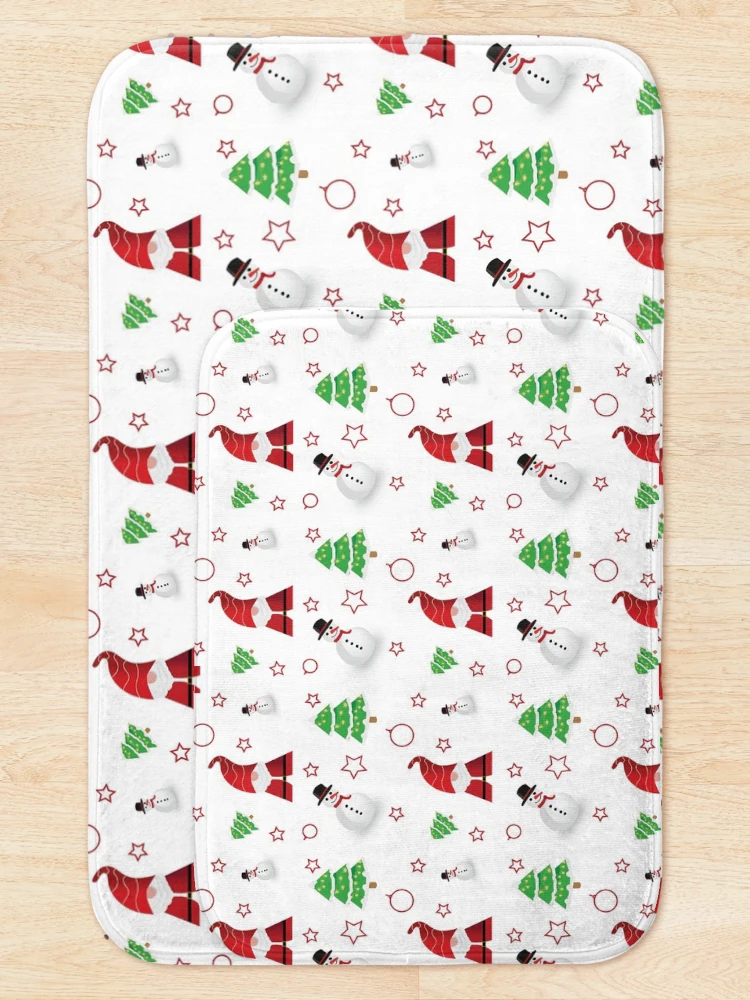 Thumbnail 5 of 6, Bath Mat, Santa Pattern designed and sold by ShopEssentials.