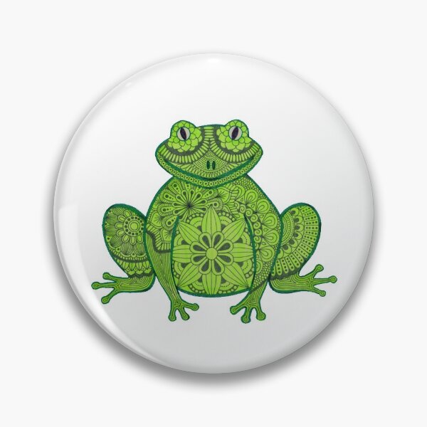 Item preview, Green Mandala Frog (white background) designed and sold by Calen  Picard-Carroll.