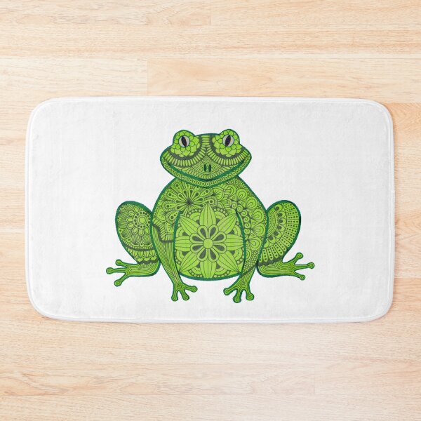 Item preview, Green Mandala Frog (white background) designed and sold by Calen  Picard-Carroll.