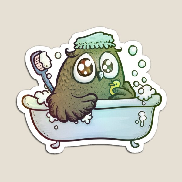 owl having a bath Magnet