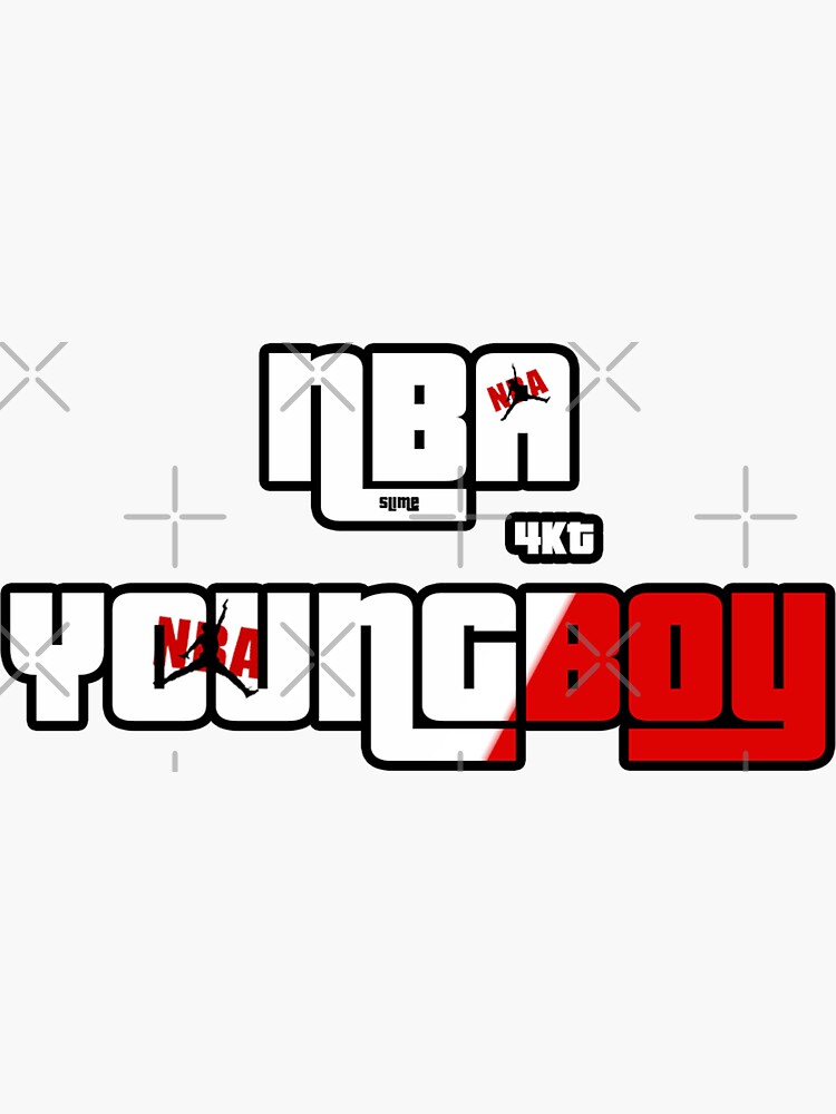 "NBA YOUNGBOY - 4KT" Sticker by DZRSHOP | Redbubble