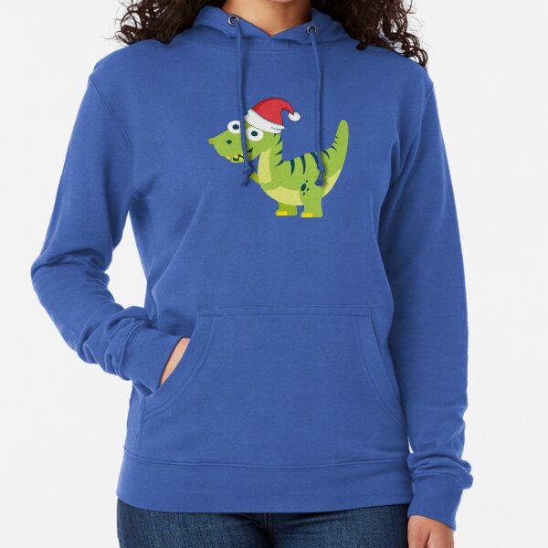 dinosaur eating reindeer sweater
