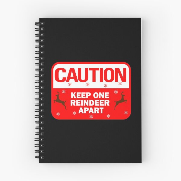 Item preview, Bestseller Funny 2020 Christmas design: Caution keep one reindeer apart! Cute Social Distance Dark brown reindeer warning sign - snowy white typography designed and sold by Deegital18.