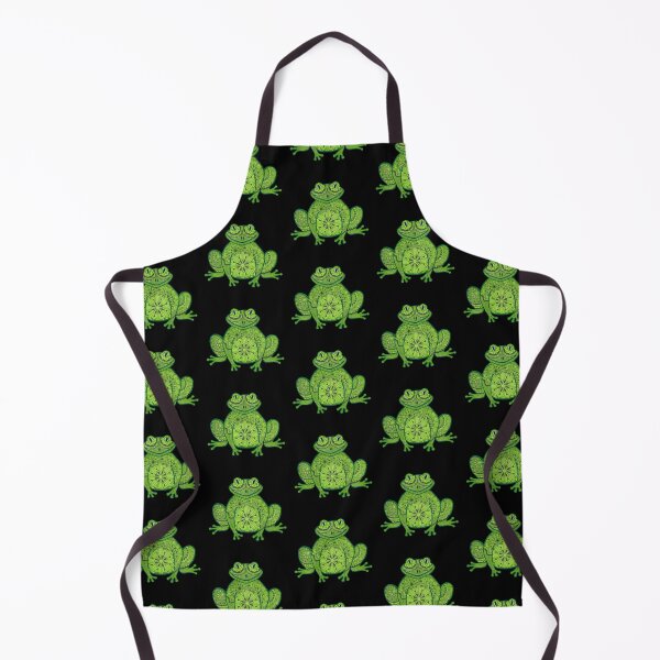 Item preview, Green Mandala Frog (black background) designed and sold by Calen Picard-Carroll.