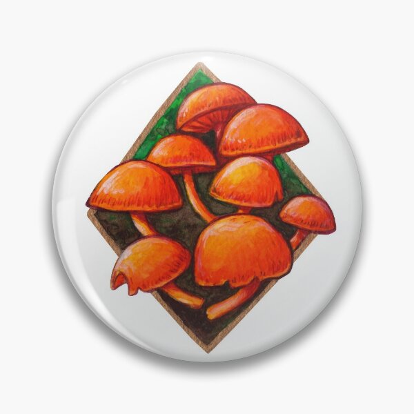 Item preview, Orange Mycena Mushrooms designed and sold by lovelywrens.