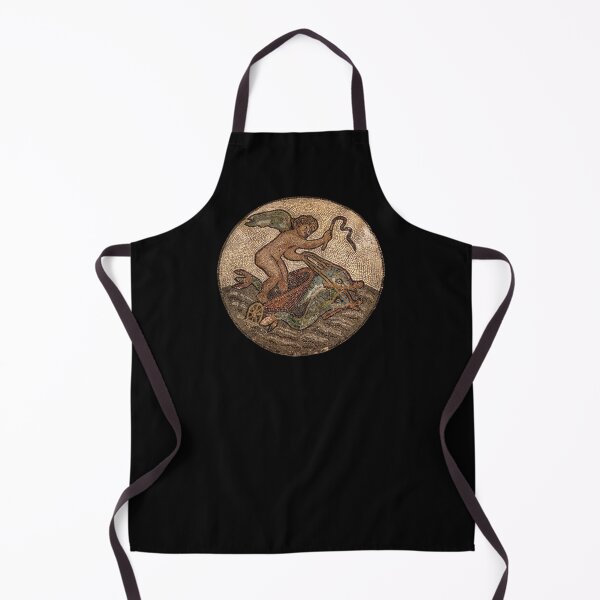 Item preview, Mosaic of Cupid driving a chariot drawn by dolphins, from Ephesus. (On black) designed and sold by DotorEaon.